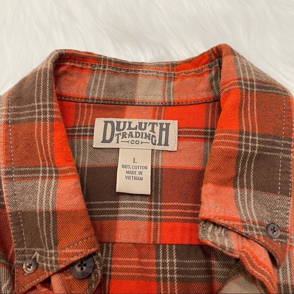 Men’s Duluth Trading Co flannel long sleeve shirt size L - Picture 3 of 6